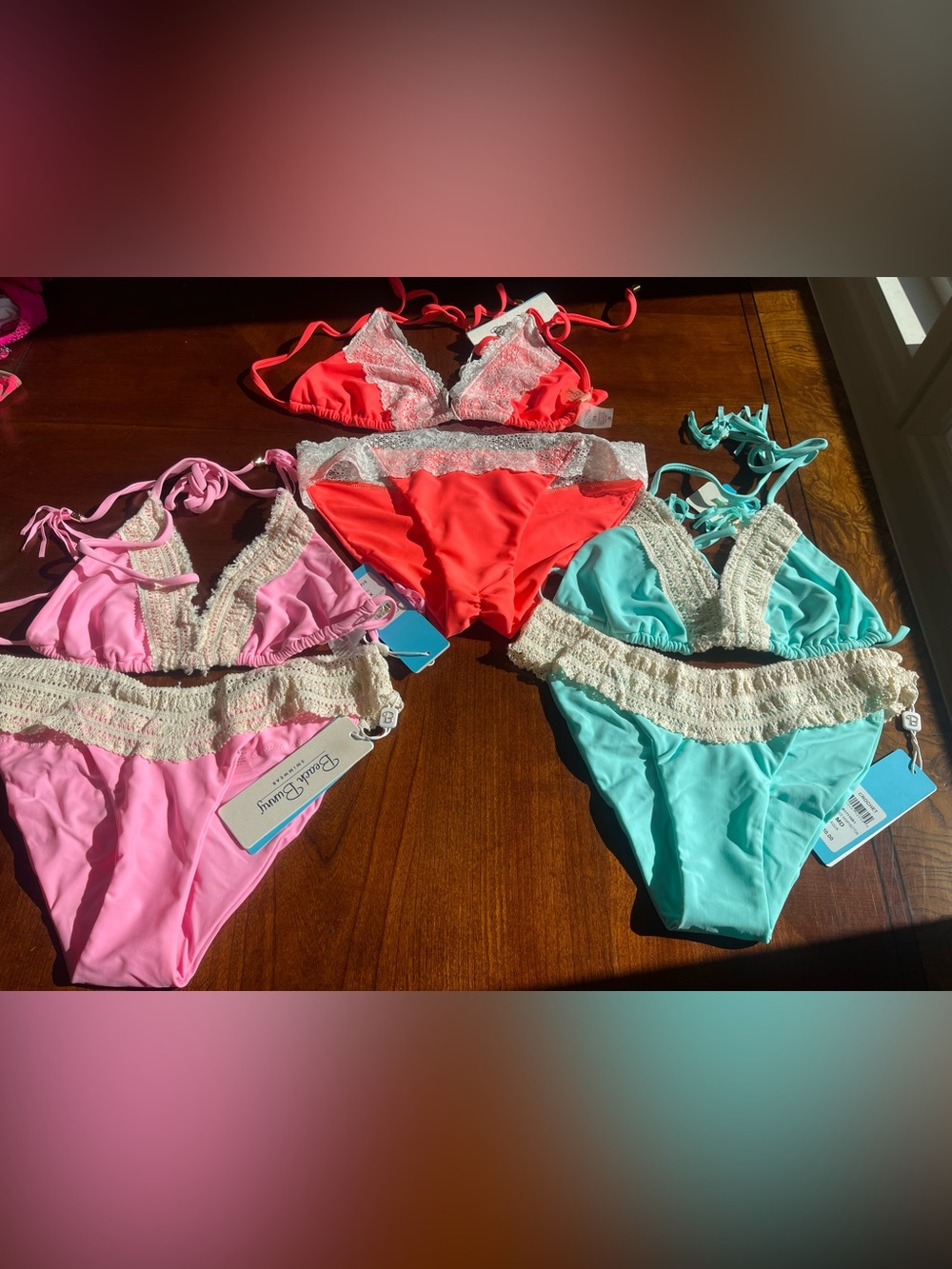 3 beach bunny bikinis all same size PRICE PER SET